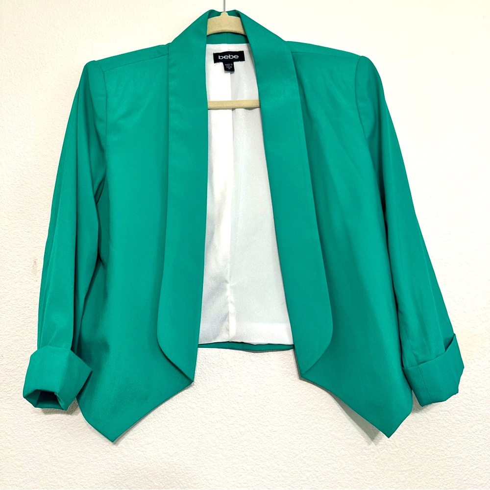 NWOT Bebe Women's Green/ Teal Blazer